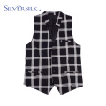 Casual Plaid Check Dresses Waistcoat Suit Vest Men